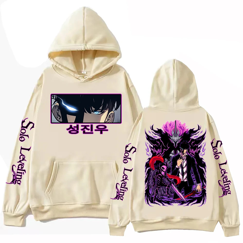 Solo Leveling Anime Hoodie – Harajuku Pullover Sweatshirt for Men & Wome