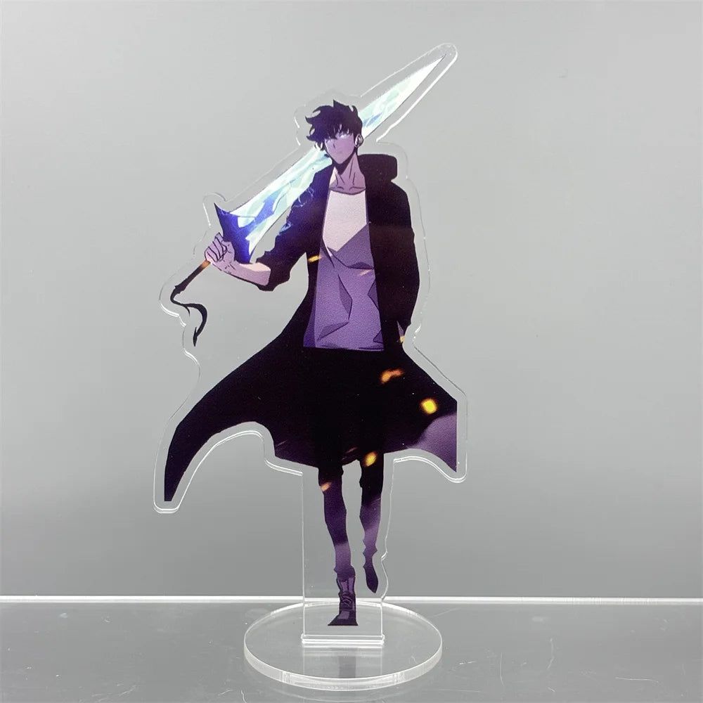 Anime Solo Leveling 15cm Acrylic Stand – Sung Jin-Woo, Sung Jin-Ah, Yoo Jin-Ho Desk Mode