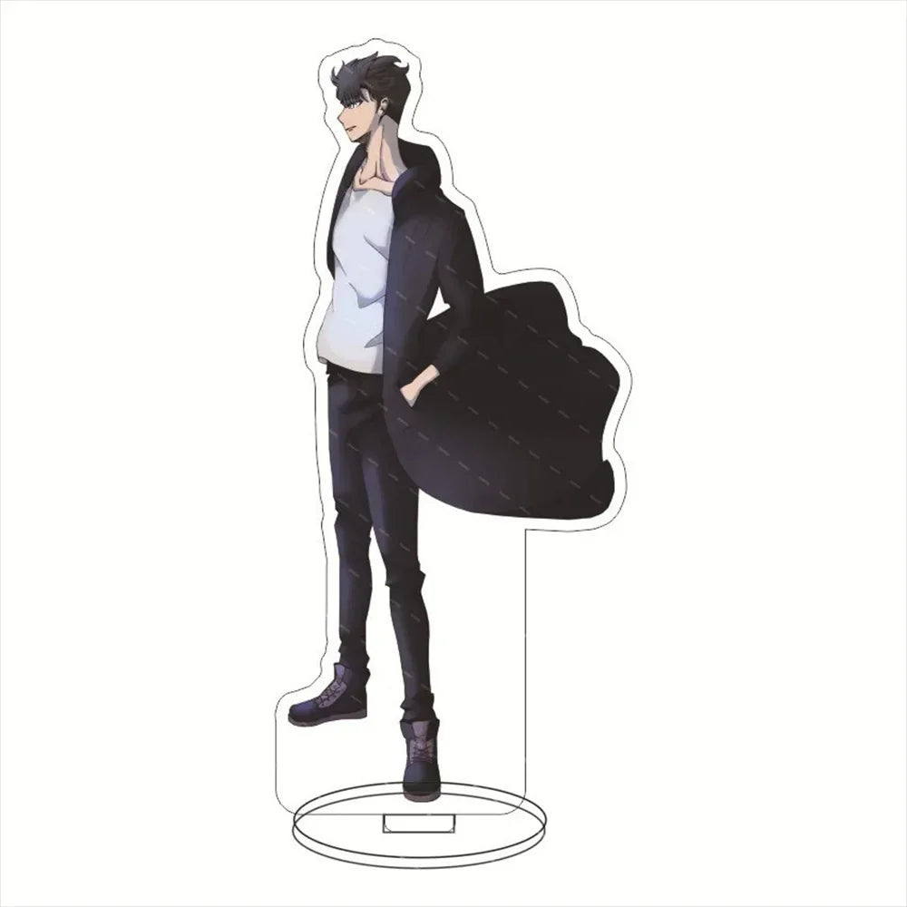 Anime Solo Leveling 15cm Acrylic Stand – Sung Jin-Woo, Sung Jin-Ah, Yoo Jin-Ho Desk Mode
