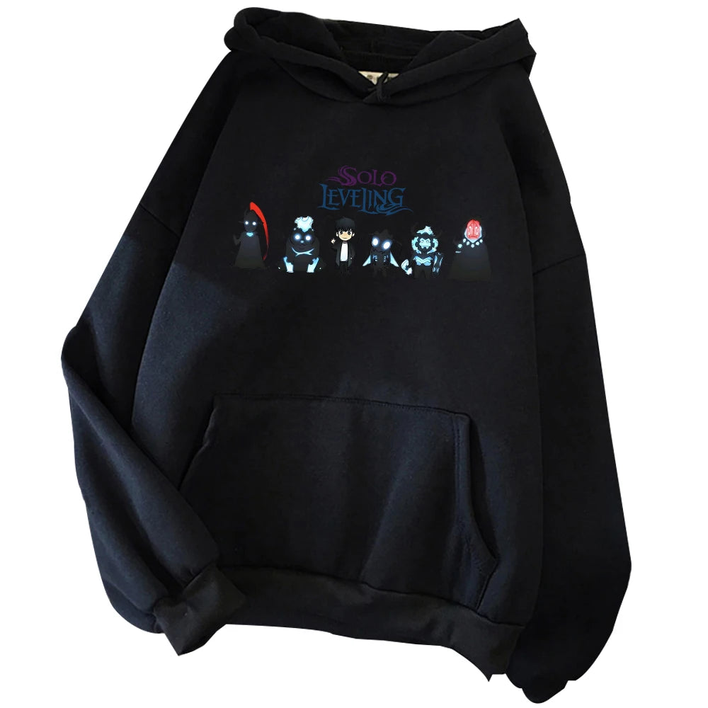 Solo Leveling Anime Hoodie – Harajuku Pullover Sweatshirt
