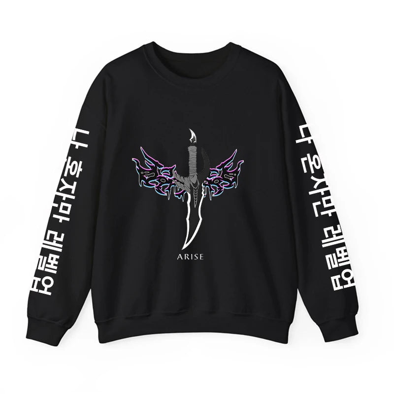 Solo Leveling Anime Sweatshirt – Loose Fit Fleece Hoodie