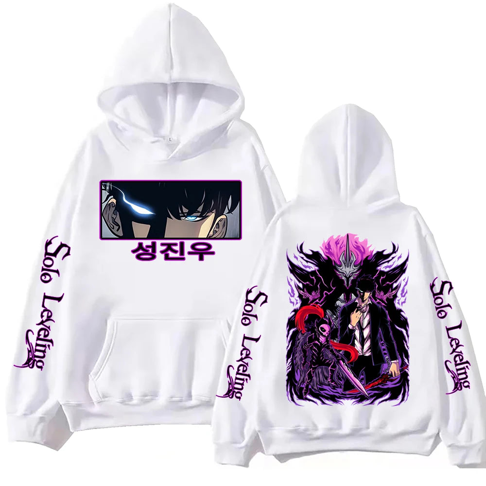 Solo Leveling Anime Hoodie – Harajuku Pullover Sweatshirt for Men & Wome