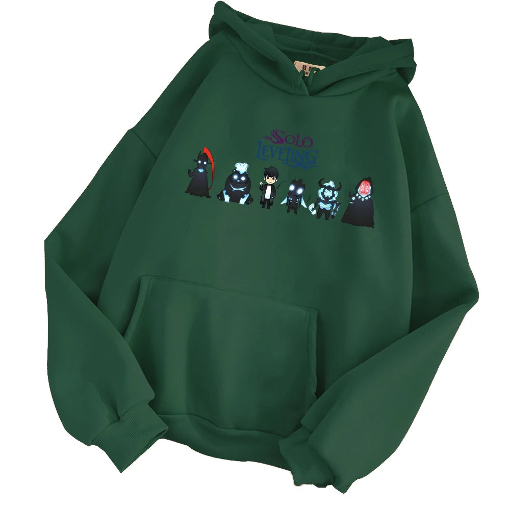 Solo Leveling Anime Hoodie – Harajuku Pullover Sweatshirt