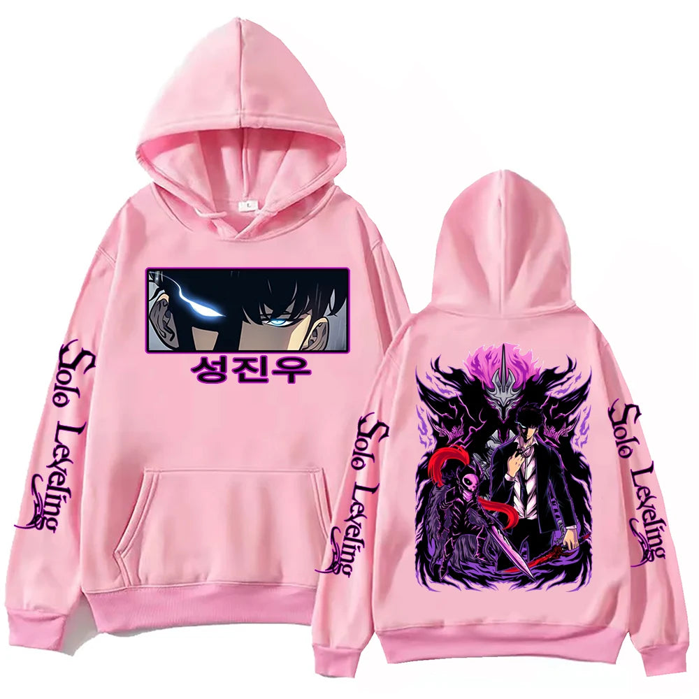 Solo Leveling Anime Hoodie – Harajuku Pullover Sweatshirt for Men & Wome