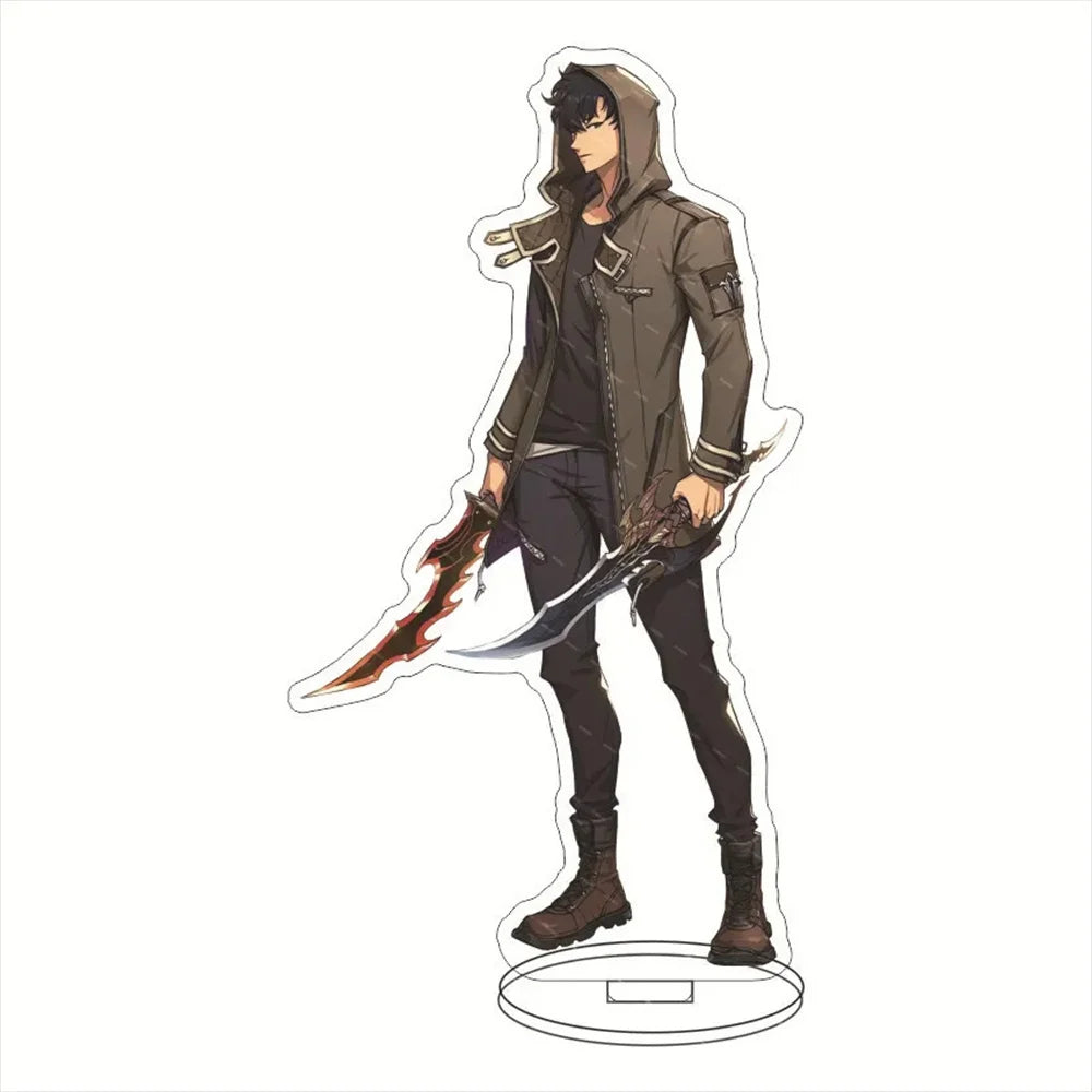 Anime Solo Leveling 15cm Acrylic Stand – Sung Jin-Woo, Sung Jin-Ah, Yoo Jin-Ho Desk Mode