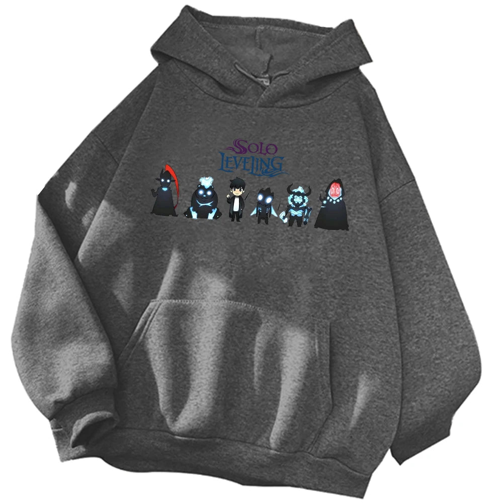 Solo Leveling Anime Hoodie – Harajuku Pullover Sweatshirt