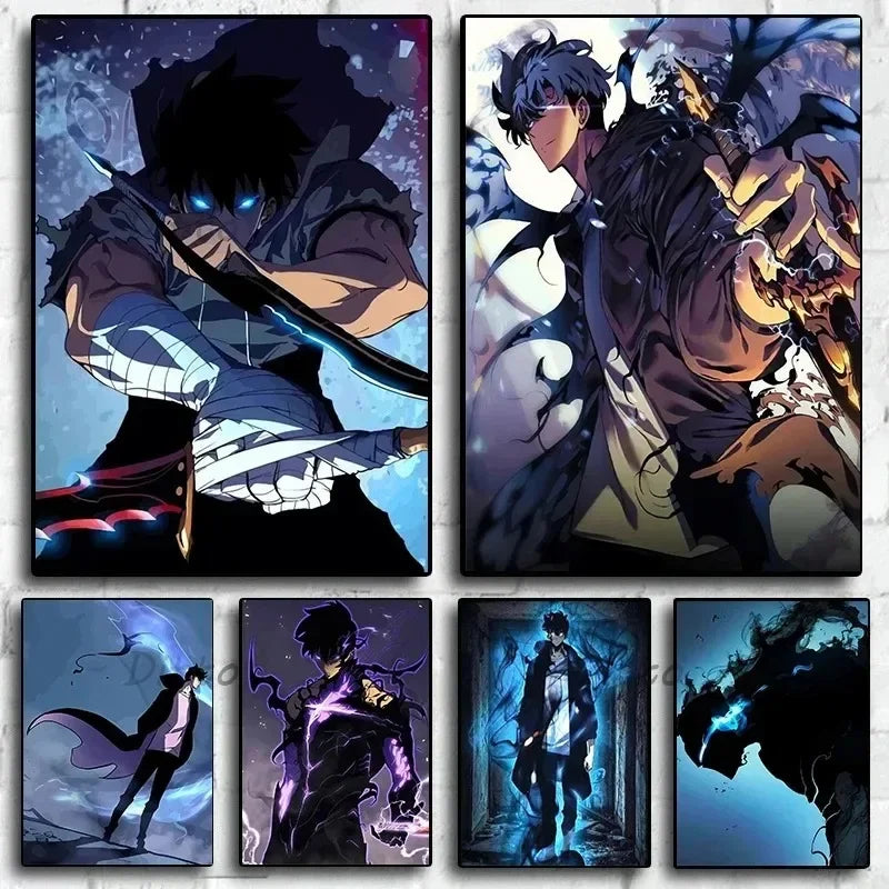Solo Leveling Anime Canvas Poster – Comic Art Wall Decor