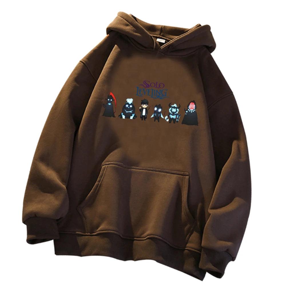 Solo Leveling Anime Hoodie – Harajuku Pullover Sweatshirt