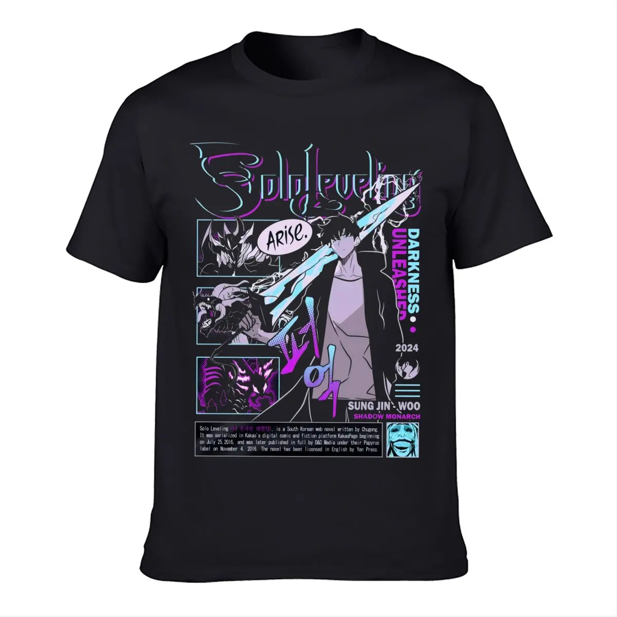 Solo Leveling Anime Shirt – Sung Jin-Woo & Igris Desig