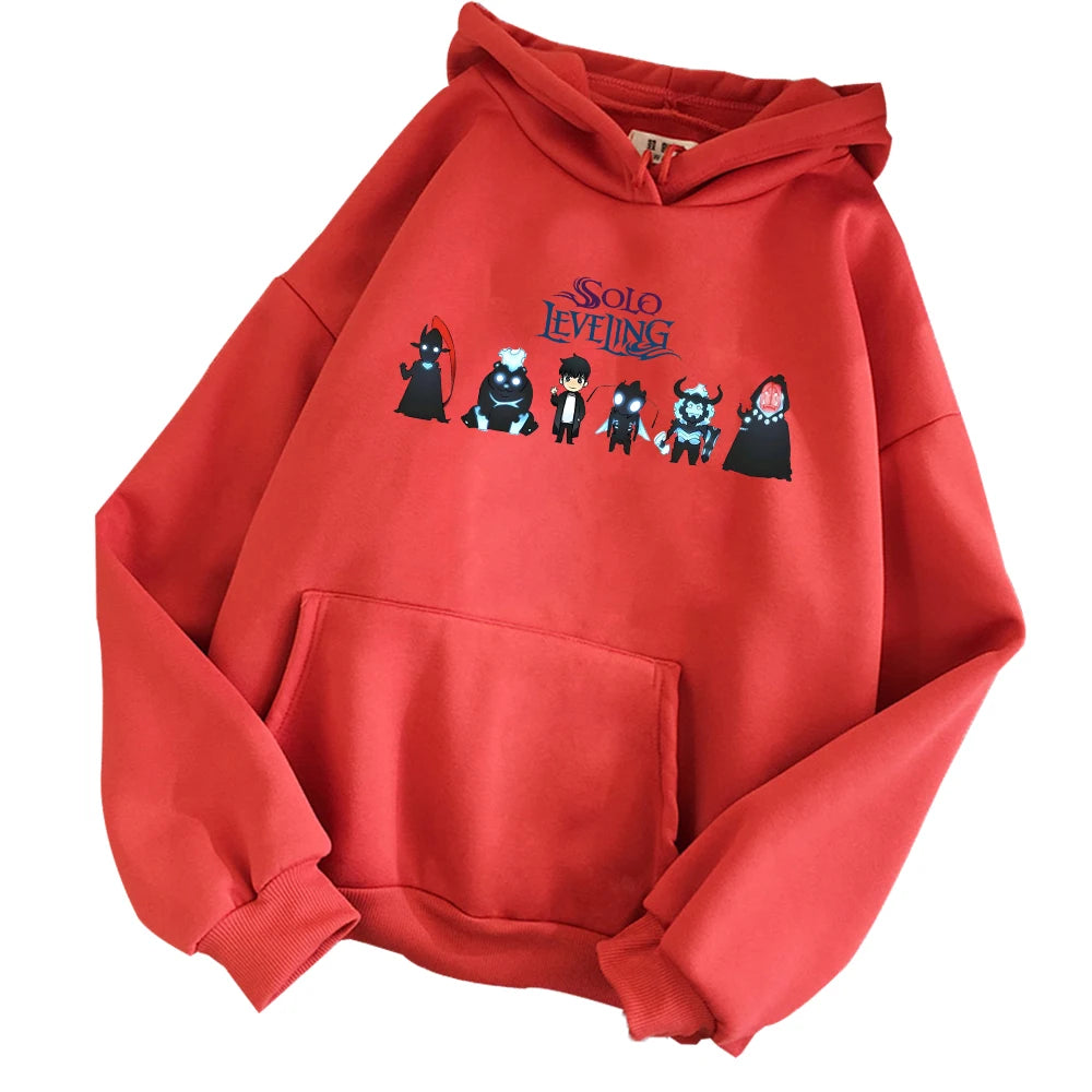 Solo Leveling Anime Hoodie – Harajuku Pullover Sweatshirt