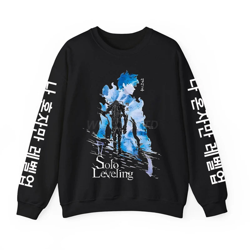 Solo Leveling Anime Sweatshirt – Loose Fit Fleece Hoodie