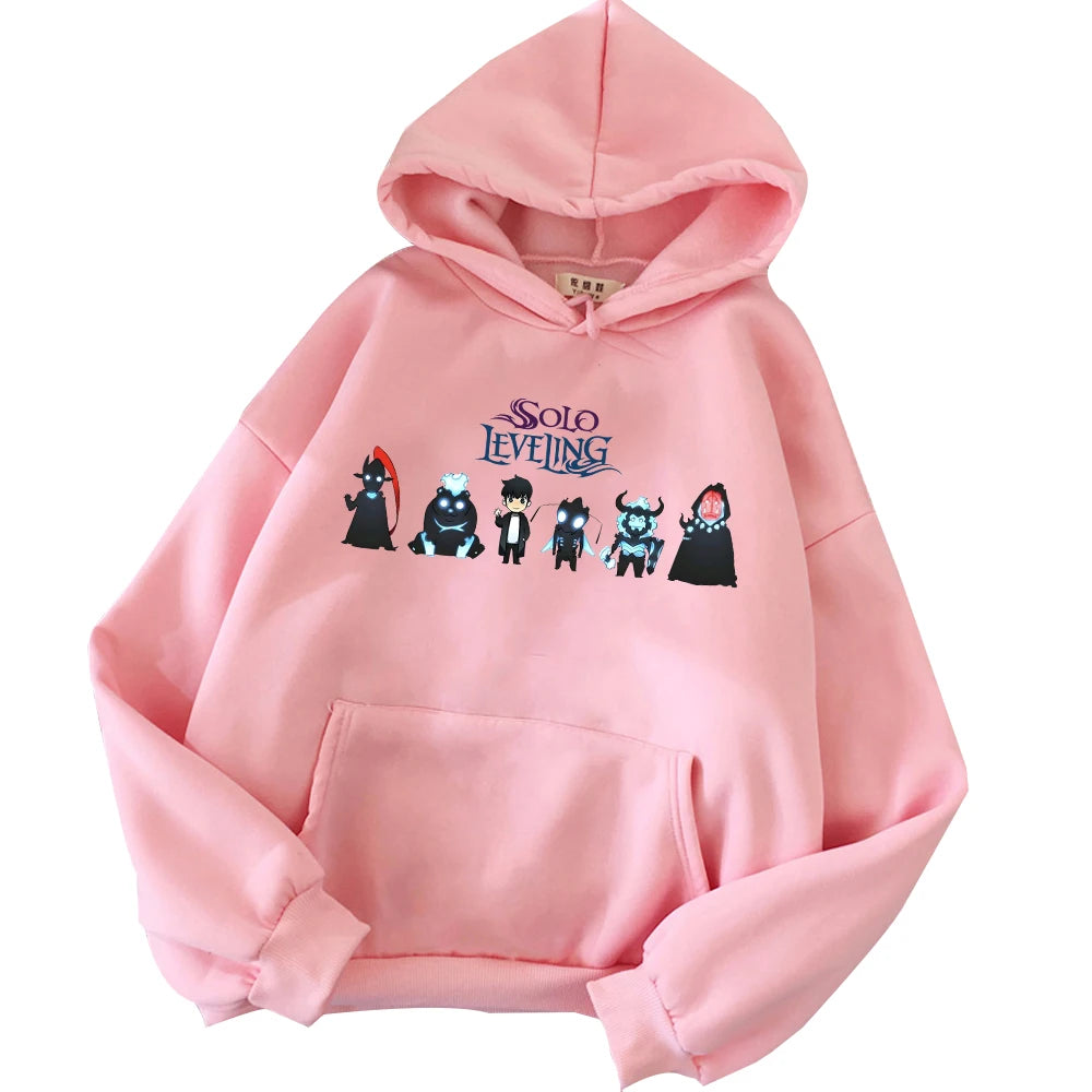 Solo Leveling Anime Hoodie – Harajuku Pullover Sweatshirt