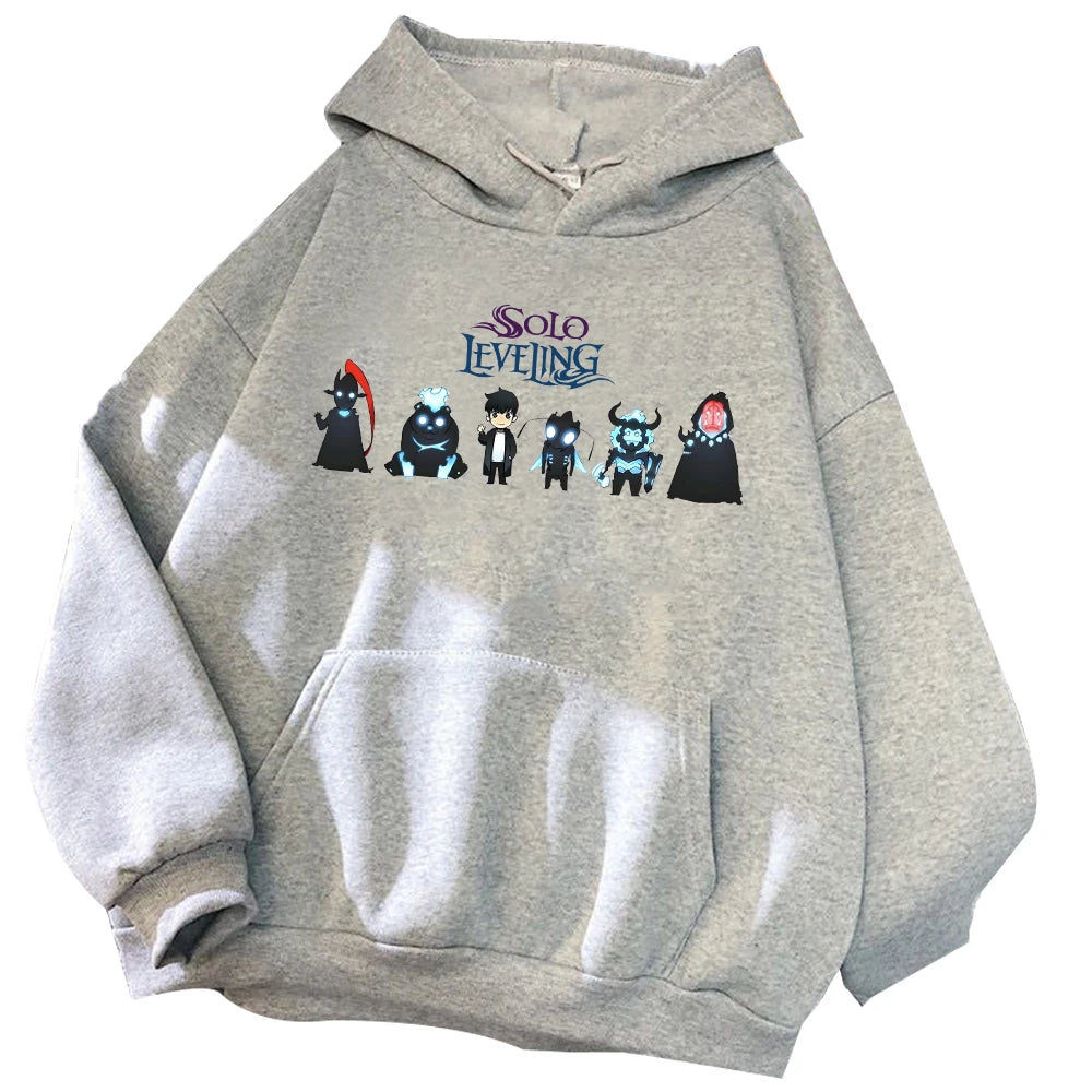Solo Leveling Anime Hoodie – Harajuku Pullover Sweatshirt