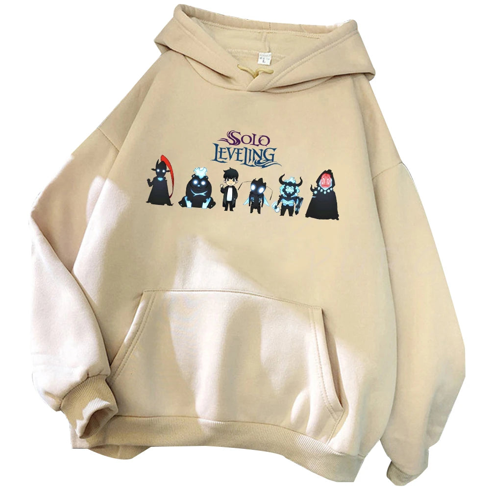 Solo Leveling Anime Hoodie – Harajuku Pullover Sweatshirt