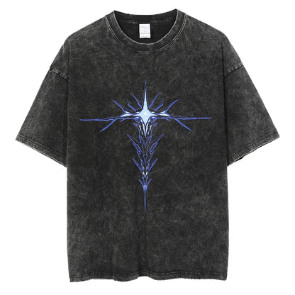 Solo Leveling Vintage T-Shirt – Washed Cotton Loose Fit Tee