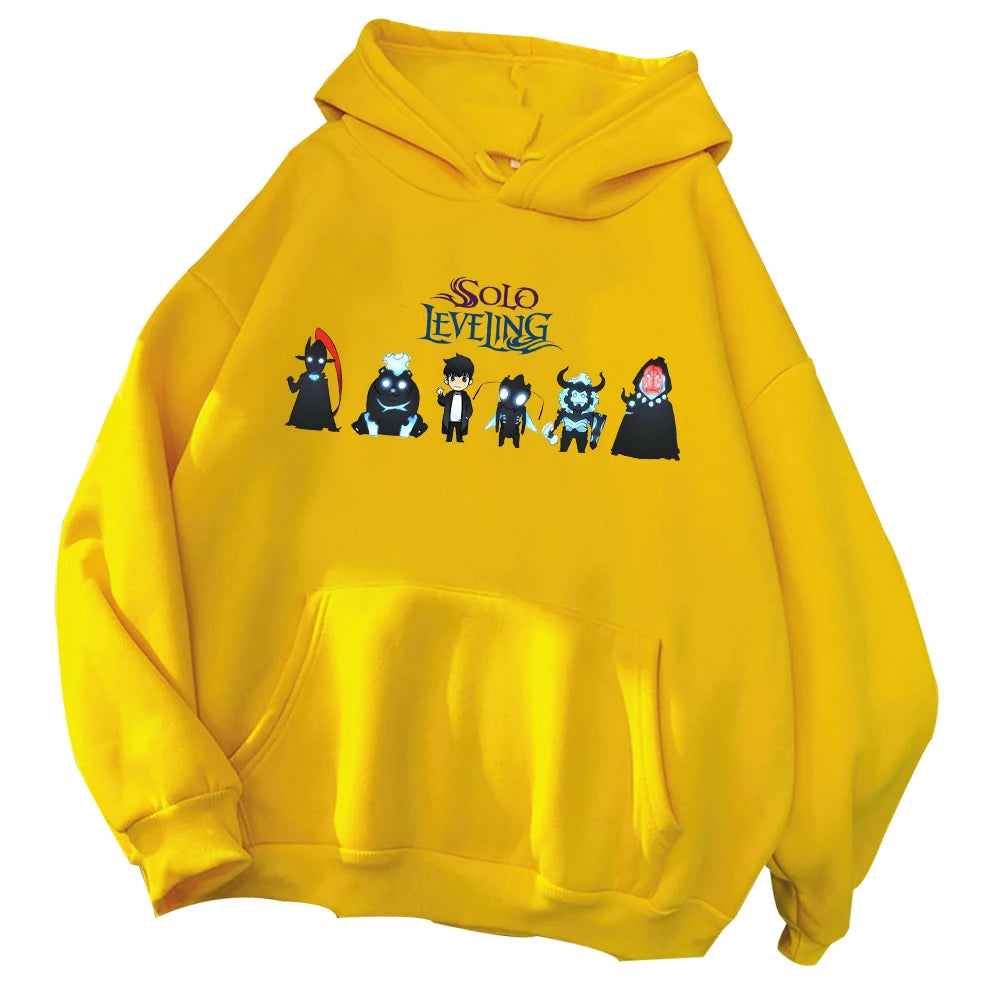 Solo Leveling Anime Hoodie – Harajuku Pullover Sweatshirt
