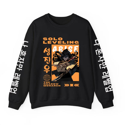 Solo Leveling Anime Sweatshirt – Loose Fit Fleece Hoodie