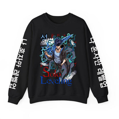 Solo Leveling Anime Sweatshirt – Loose Fit Fleece Hoodie