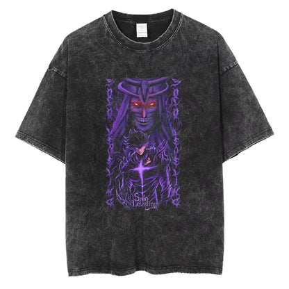 Solo Leveling Vintage T-Shirt – Sung Jin-Woo Printed Cotton Tee