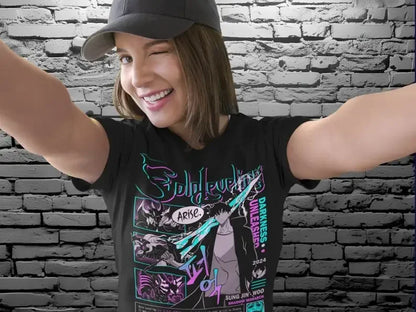 Solo Leveling Anime Shirt – Sung Jin-Woo & Igris Desig