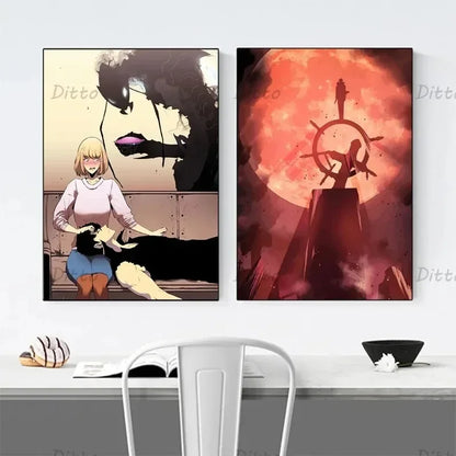Solo Leveling Anime Canvas Poster – Comic Art Wall Decor 