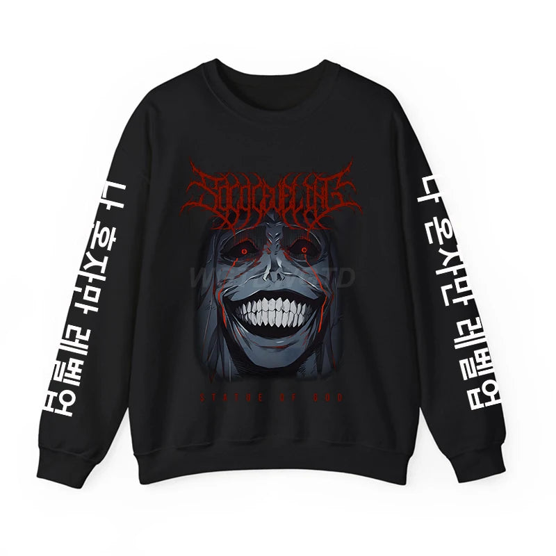 Solo Leveling Anime Sweatshirt – Loose Fit Fleece Hoodie