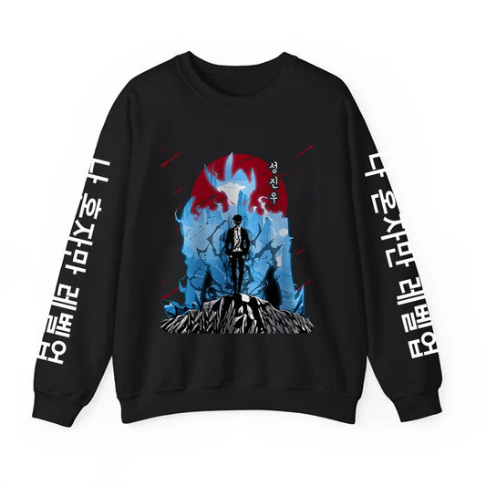Solo Leveling Anime Sweatshirt – Loose Fit Fleece Hoodie 